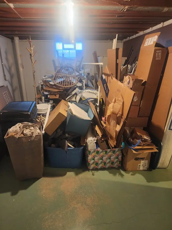 Roll-off dumpster container at job site for 15 Yard Dumpster Rental in Austin